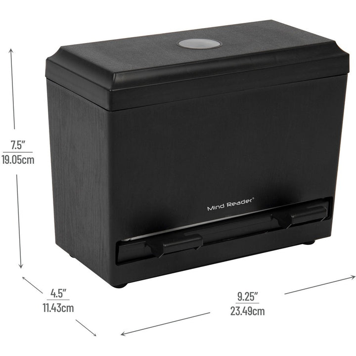 Image of EMS Mind Reader LLC Straw Dispenser,250 Cap,Top-Loading,9.25"x4.5"x7.5",BK