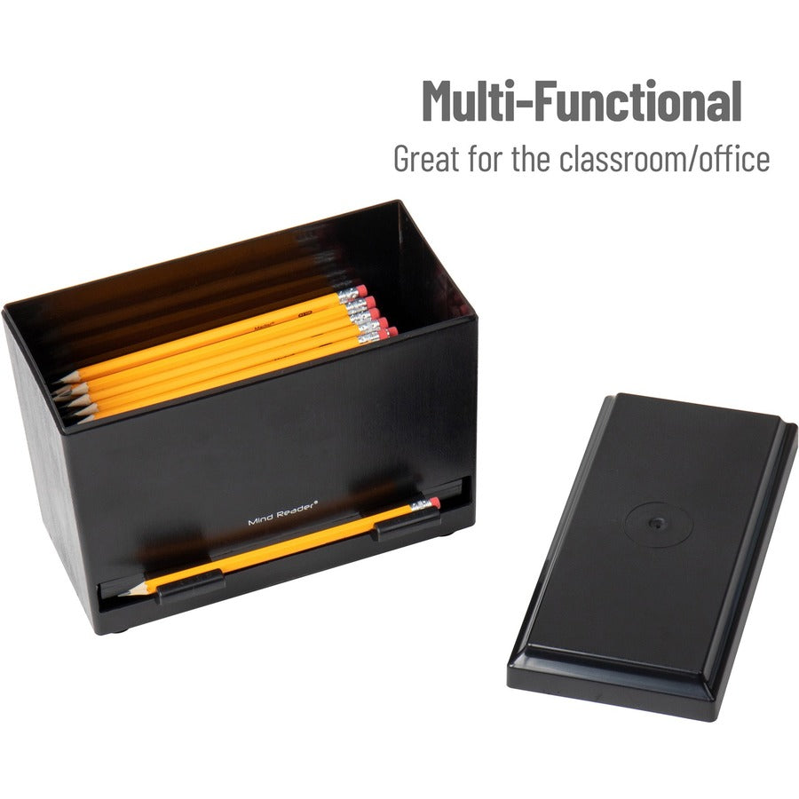 Image of EMS Mind Reader LLC Straw Dispenser,250 Cap,Top-Loading,9.25"x4.5"x7.5",BK
