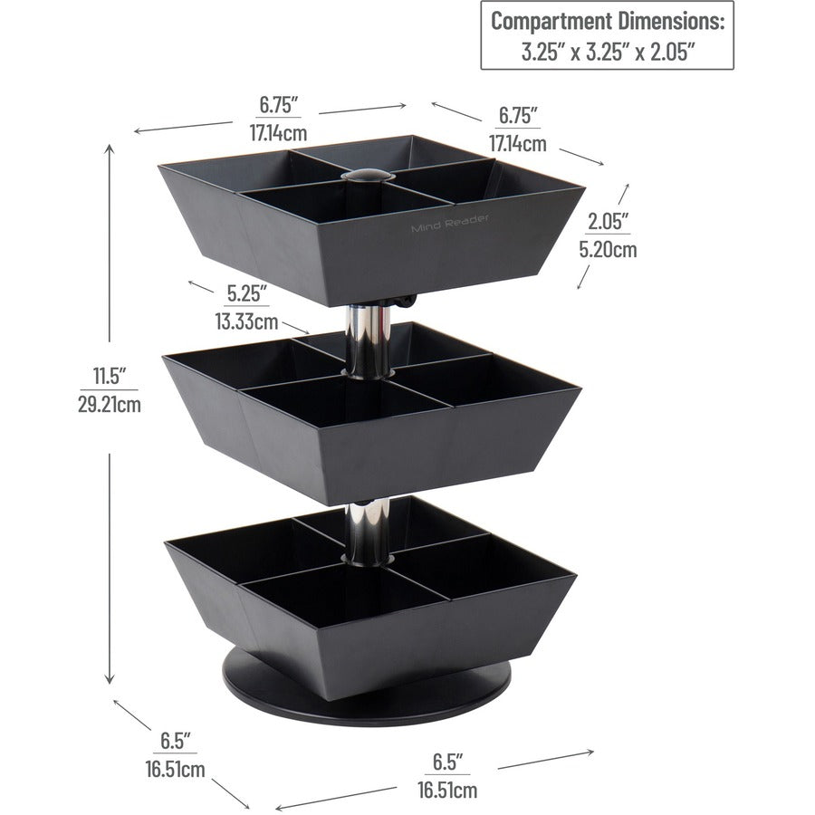 Image of Mind Reader TEASWIV3T Anchor 12-Compartment Tea Carousel