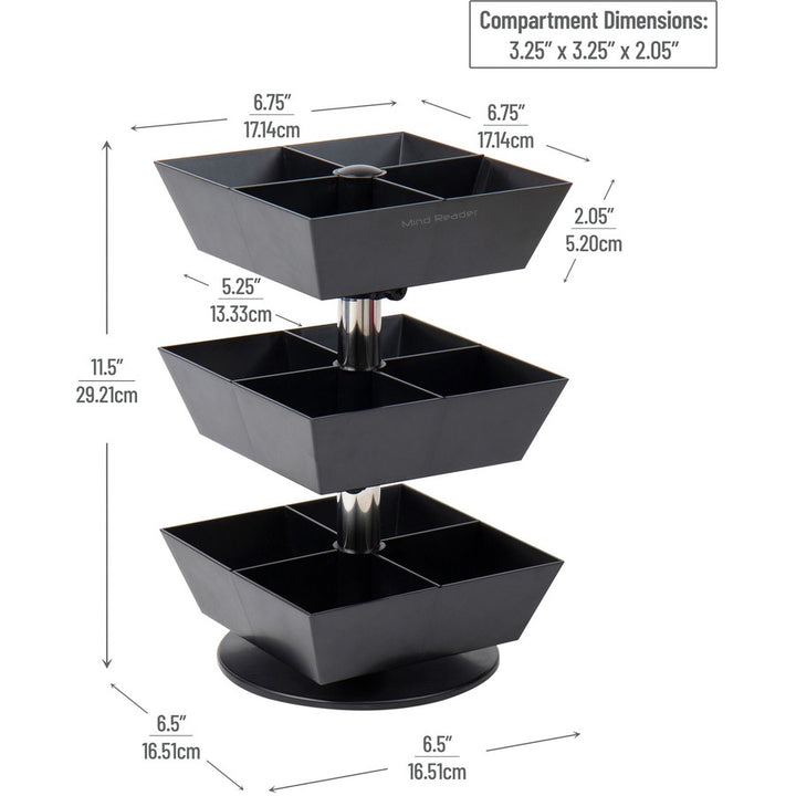 Image of Mind Reader TEASWIV3T Anchor 12-Compartment Tea Carousel