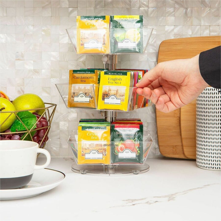 Image of Mind Reader TEASWIV3T Anchor 12-Compartment Tea Carousel