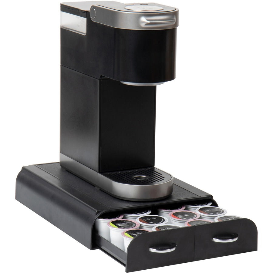 Image of EMS Mind Reader LLC Coffee Pod Organizer,2 Drawer,Plastic,9.5"x12.25"x2.5",BK