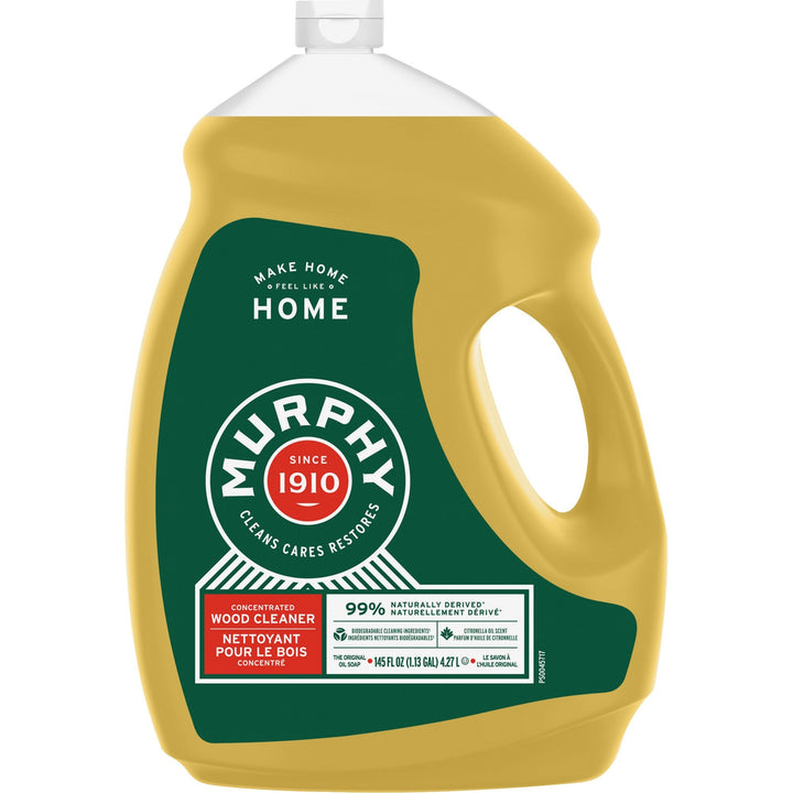 Image of Murphy® 61035074 Oil Soap Cleaner, Concentrate, 145 fl oz (4.5 quart), Natural Scent, Ammonia-free, Bleach-free, Phosphate-free, Brown, 1 Each