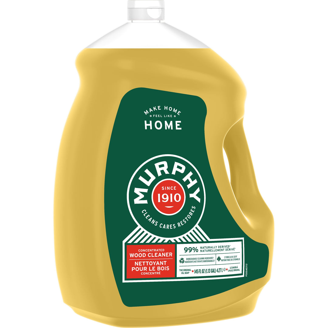 Image of Murphy® 61035074 Oil Soap Cleaner, Concentrate, 145 fl oz (4.5 quart), Natural Scent, Ammonia-free, Bleach-free, Phosphate-free, Brown, 1 Each