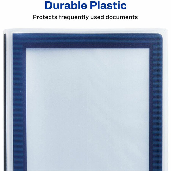 Image of Avery® Flexi-View Binder with Round Rings, 3 Rings, 1" Capacity, 11 x 8.5, Blue