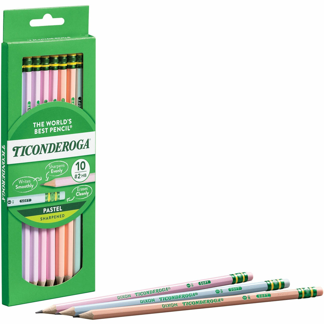 Image of Dixon® Pencils,Wood,Graphite,10/BX,Pastel AST