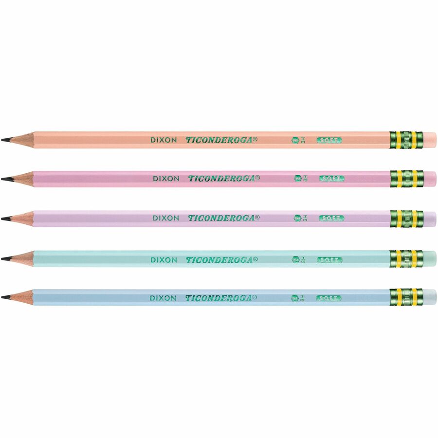 Image of Dixon® Pencils,Wood,Graphite,10/BX,Pastel AST