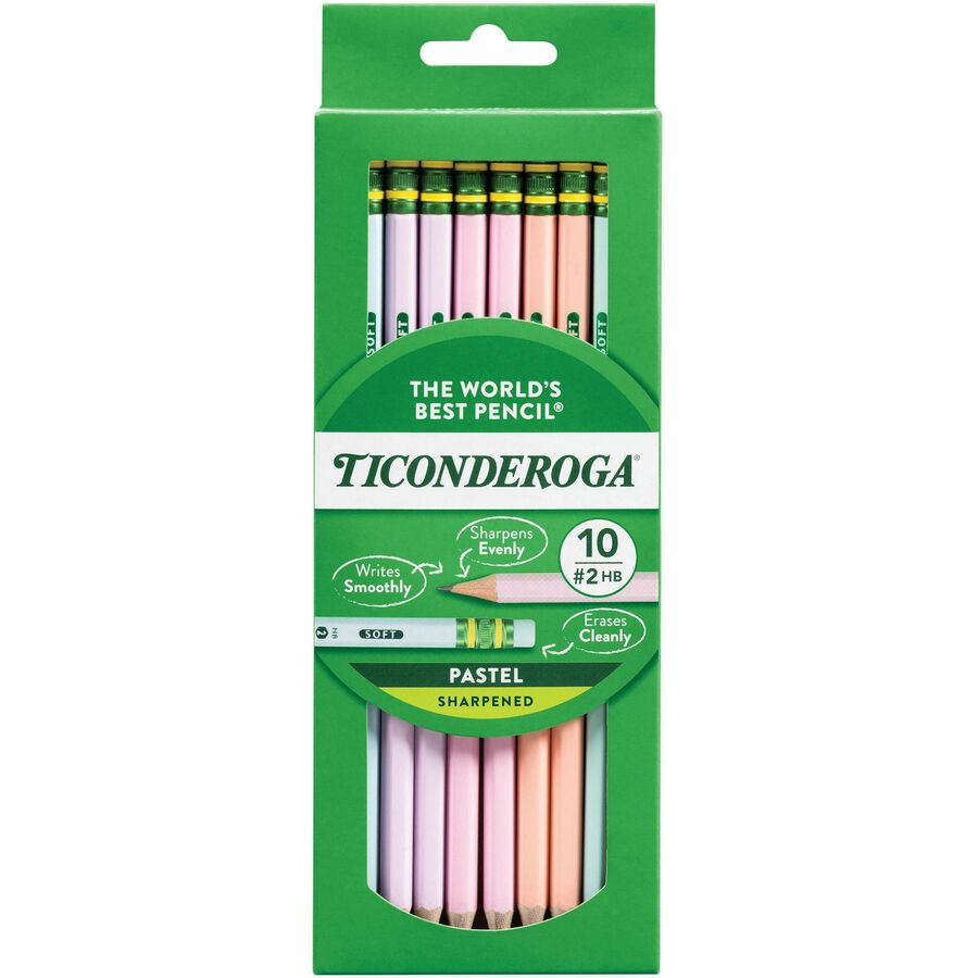 Image of Dixon® Pencils,Wood,Graphite,10/BX,Pastel AST
