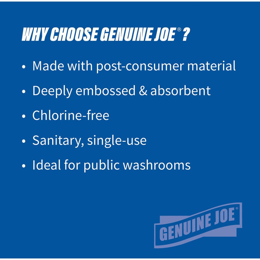 Image of Genuine Joe Multifold Towels,Z-Fold,9-1/5"x9-2/3",250/PK,1280/PL,WE