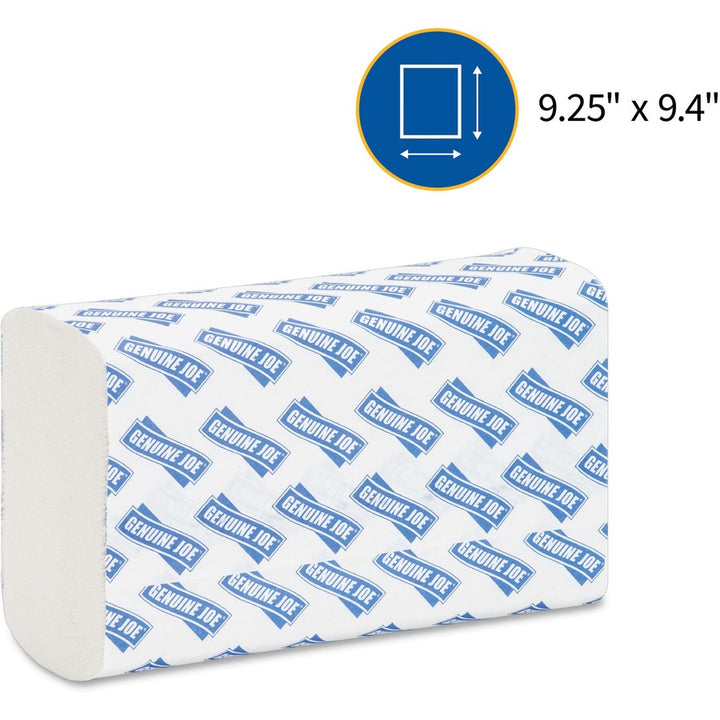 Image of Genuine Joe Multifold Towels,Z-Fold,9-1/5"x9-2/3",250/PK,1280/PL,WE