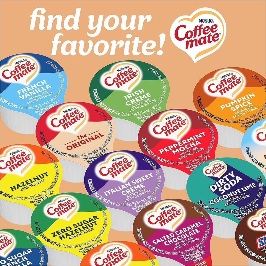 Image of Nestle® Creamer,Liquid,Vanilla Caramel,0.38oz Singles,180/BX,WE