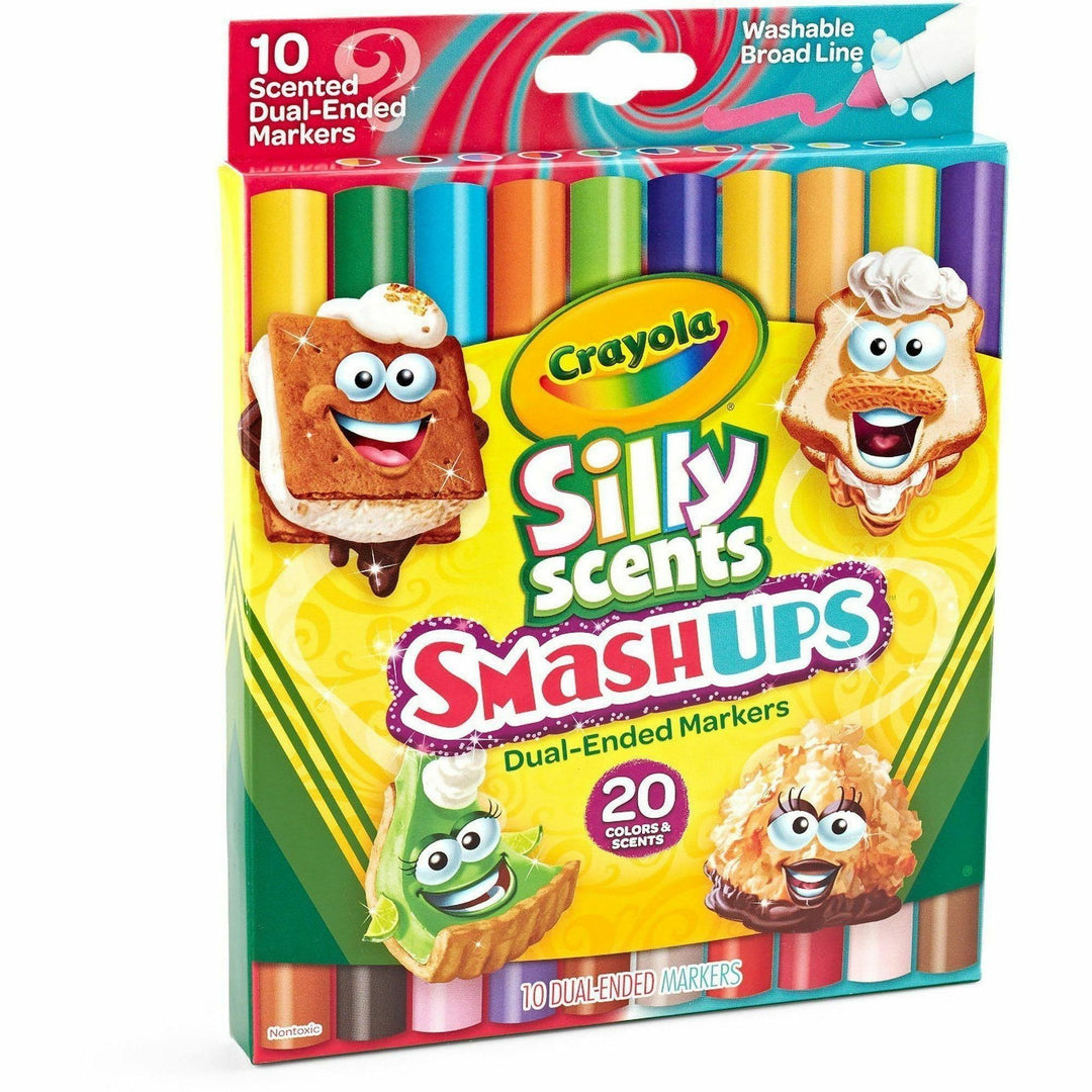 Image of Crayola® Silly Scents Smash Up Dual Ended Markers, Broad Tip, Assorted, 10/Pack