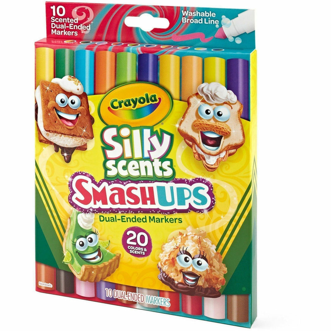 Image of Crayola® Silly Scents Smash Up Dual Ended Markers, Broad Tip, Assorted, 10/Pack