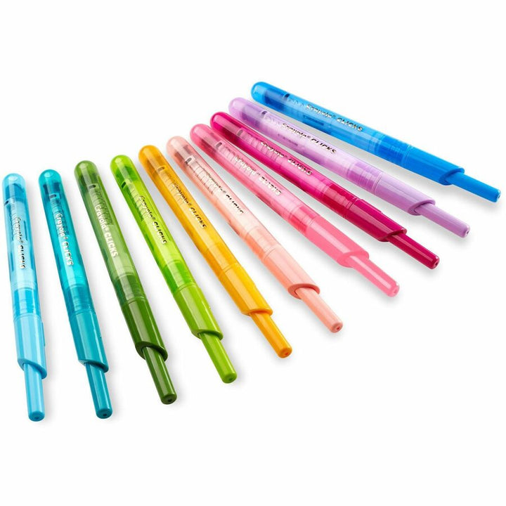 Image of Crayola® Markers,Retractable,Washable,10 Bright Colors,10/PK,AST