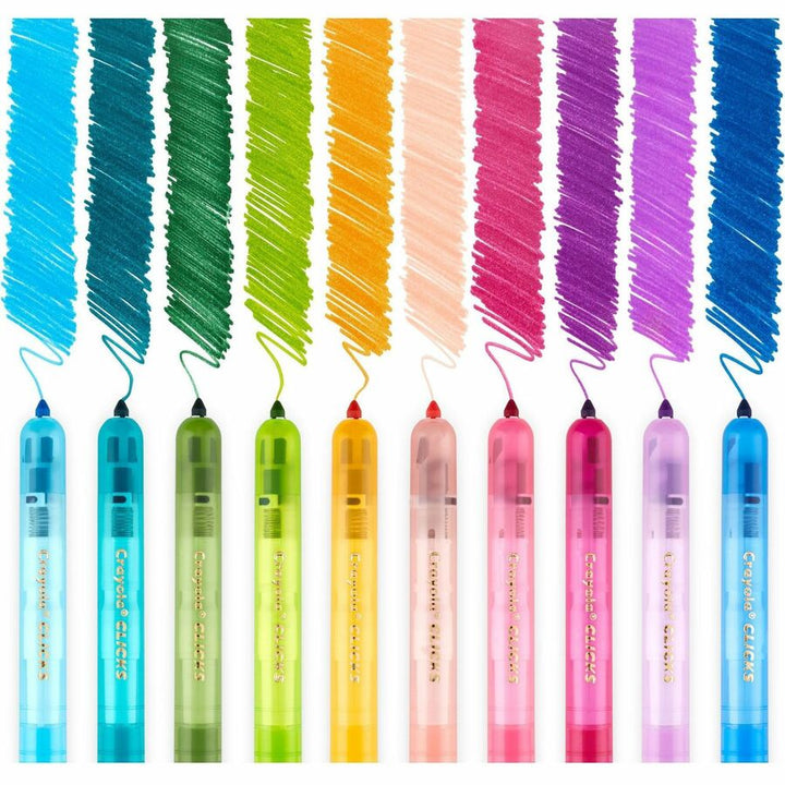 Image of Crayola® Markers,Retractable,Washable,10 Bright Colors,10/PK,AST