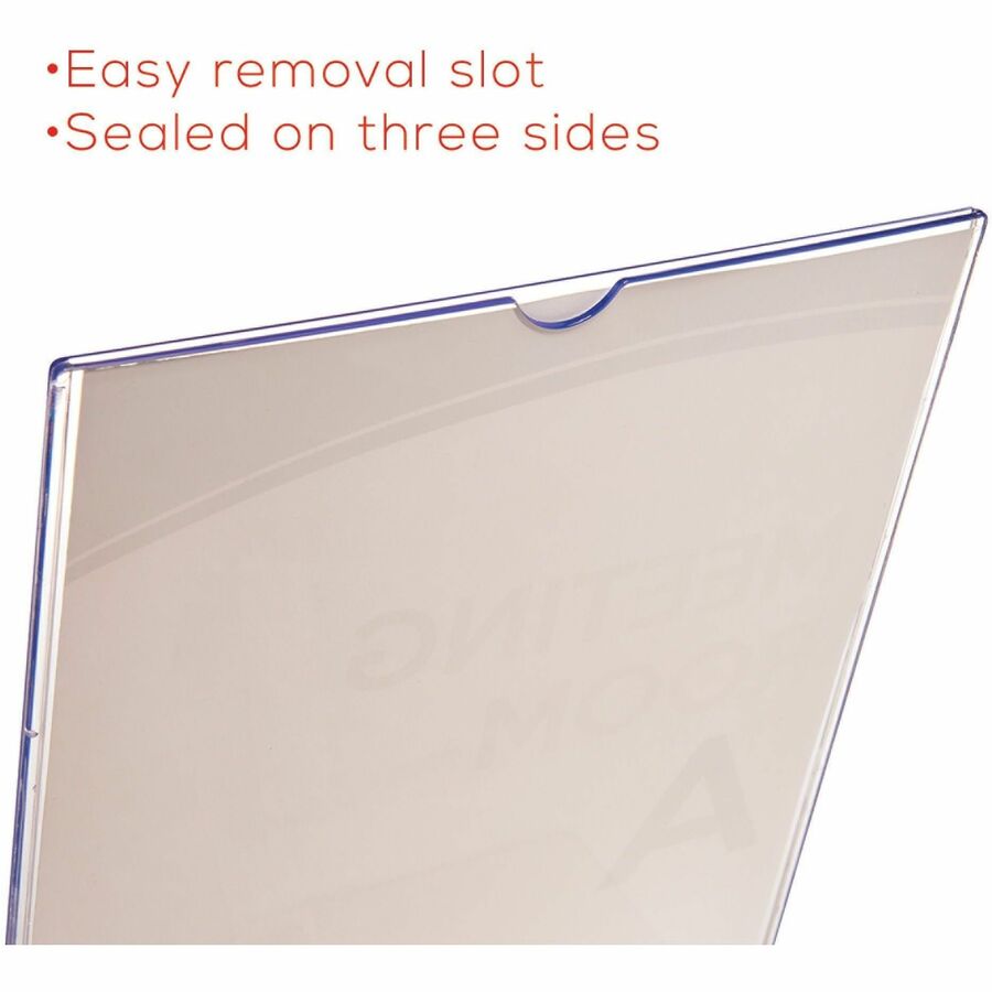 Image of deflecto® Sign Holder, Slanted, Top Load, 8-1/2"x11", 12/CT, Clear