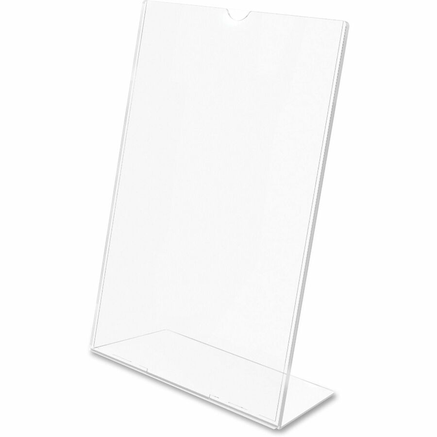 Image of deflecto® Sign Holder, Slanted, Top Load, 8-1/2"x11", 12/CT, Clear
