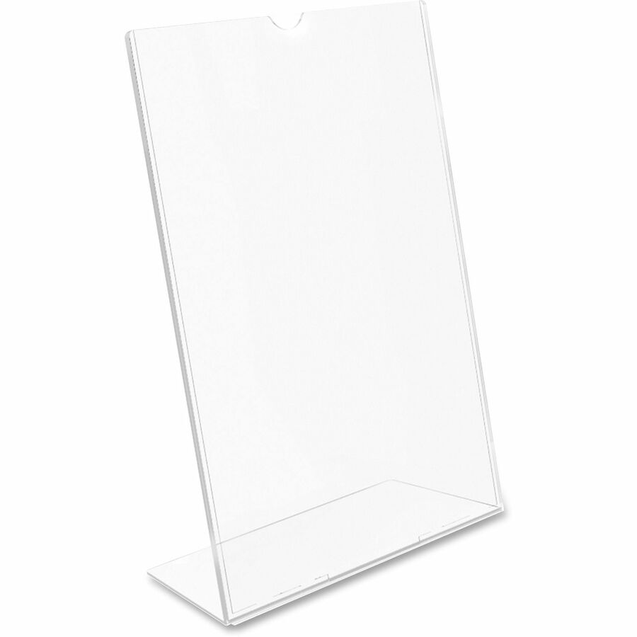 Image of deflecto® Sign Holder, Slanted, Top Load, 8-1/2"x11", 12/CT, Clear