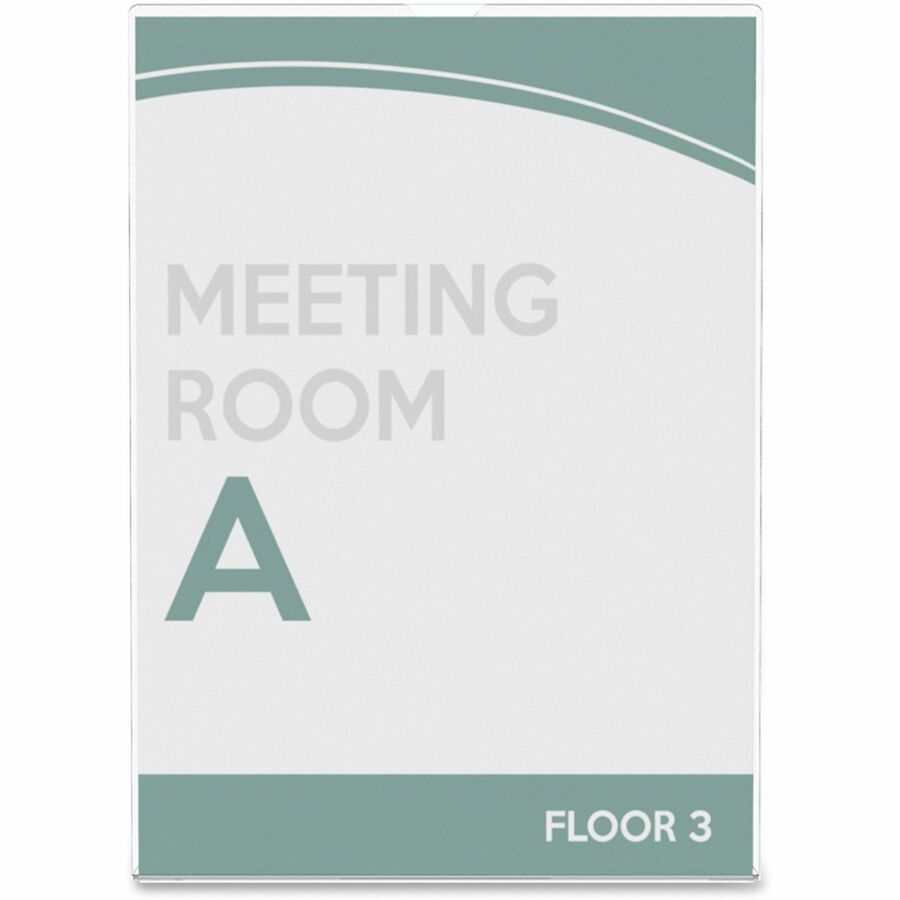 Image of deflecto® Sign Holder, Slanted, Top Load, 8-1/2"x11", 12/CT, Clear