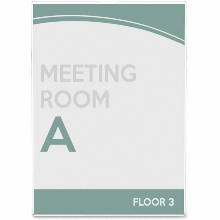 Image of deflecto® Sign Holder, Slanted, Top Load, 8-1/2"x11", 12/CT, Clear