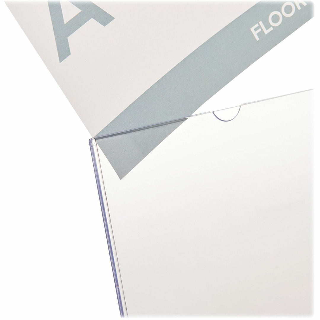 Image of deflecto® Sign Holder, Slanted, Top Load, 8-1/2"x11", 12/CT, Clear
