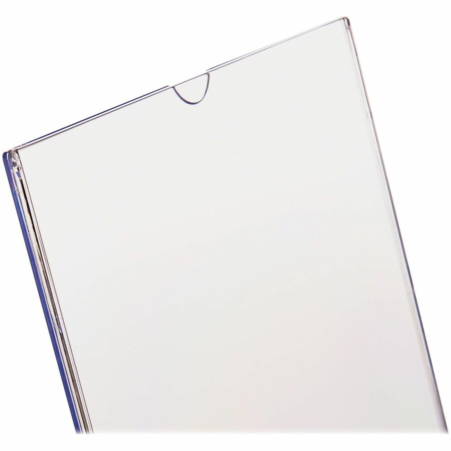 Image of deflecto® Sign Holder, Slanted, Top Load, 8-1/2"x11", 12/CT, Clear