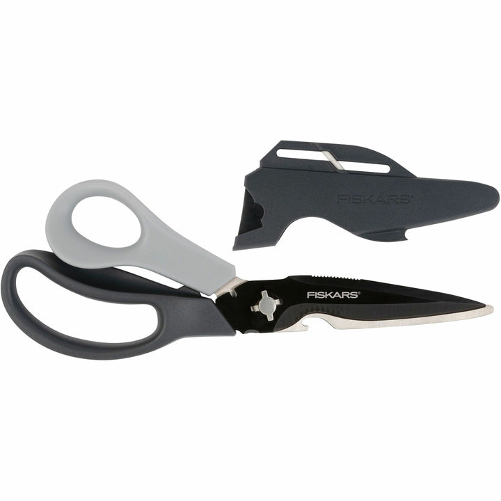 Image of Fiskars® Multipurpose Scissors, Utility Cutter, 9" L, Black/Orange