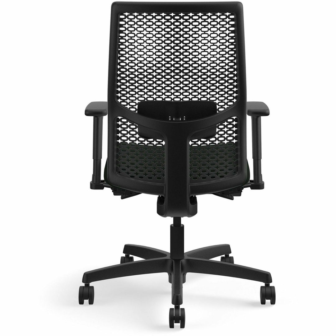 Image of HON® Ignition 2.0 Reactiv Mid-Back Task Chair, 17.25" to 21.75" Seat Height, Black Fabric Seat, Black Back