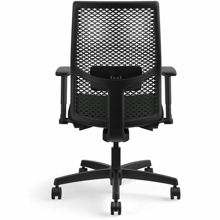 Image of HON® Ignition 2.0 Reactiv Mid-Back Task Chair, 17.25" to 21.75" Seat Height, Black Fabric Seat, Black Back