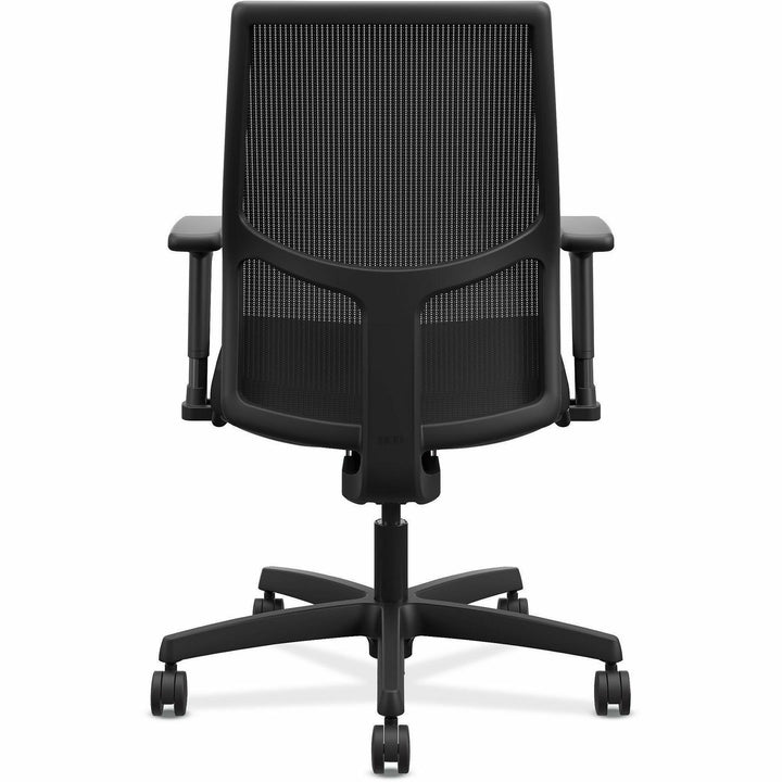 Image of HON® Ignition 2.0 4-Way Stretch Low-Back Mesh Task Chair, Supports Up to 300 lb, 16.75" to 21.25" Seat Height, Black
