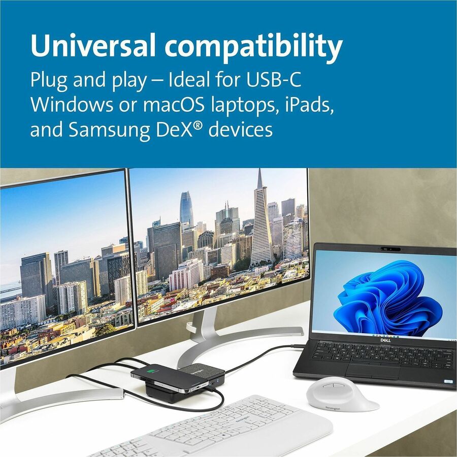 Image of Kensington 32800 USB-C Dual 4K Portable Mobile Dock