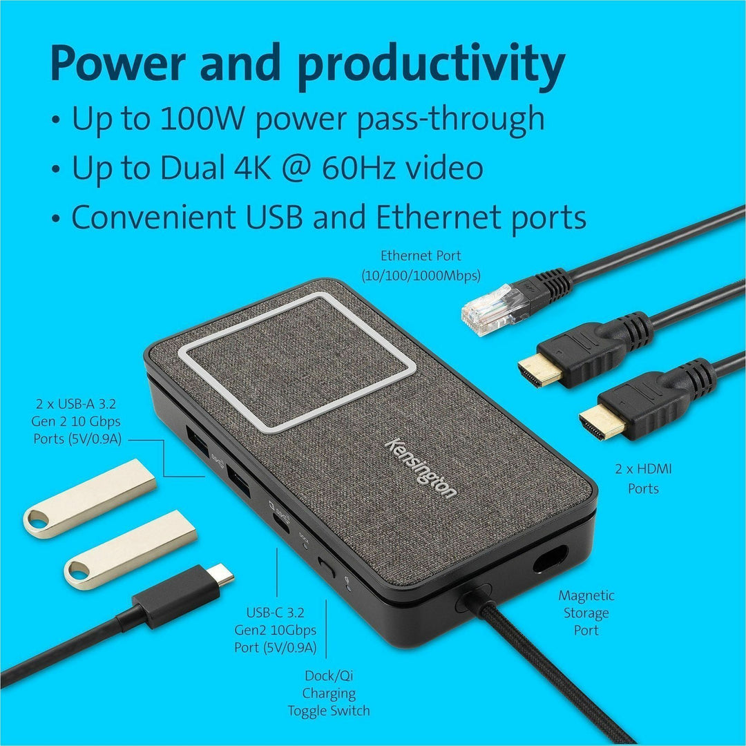 Image of Kensington 32800 USB-C Dual 4K Portable Mobile Dock
