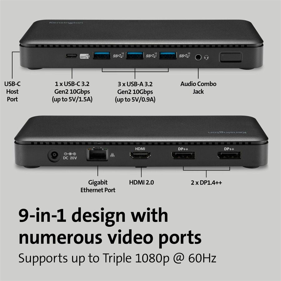 Image of Kensington SD4839P USB-C Triple Video Docking Station