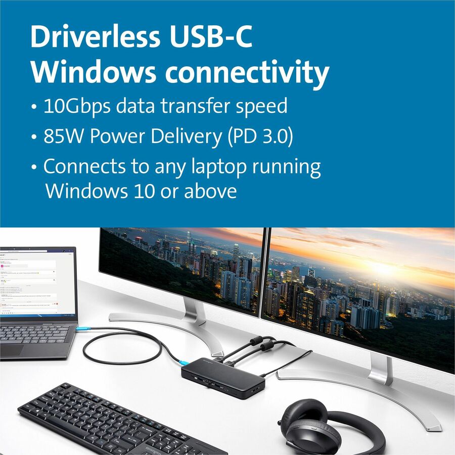 Image of Kensington SD4839P USB-C Triple Video Docking Station
