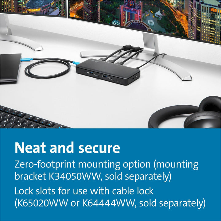 Image of Kensington SD4839P USB-C Triple Video Docking Station