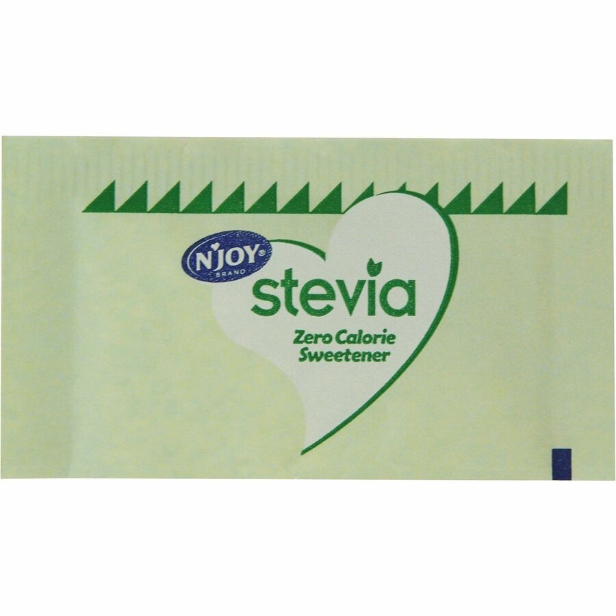 Image of Njoy 83221 Green Stevia Sugar Substitute, 0.035 oz (1 g), Stevia Flavor, 400 / Box