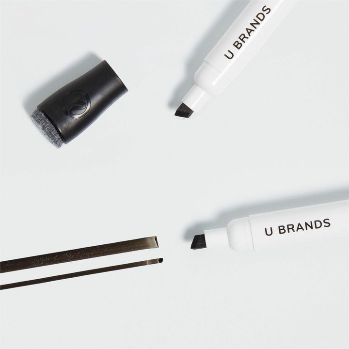 Image of U Brands 2925U0112 Chisel Tip Dry-Erase Markers, Black Ink, 12 / Pack