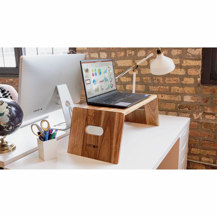 Image of Victor® Laptop Desk,Foldable,Acacia Wood,25-4/5"x11-1/2"x8-4/5",BN