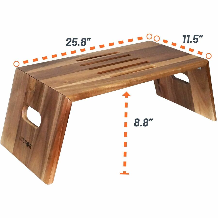 Image of Victor® Laptop Desk,Foldable,Acacia Wood,25-4/5"x11-1/2"x8-4/5",BN