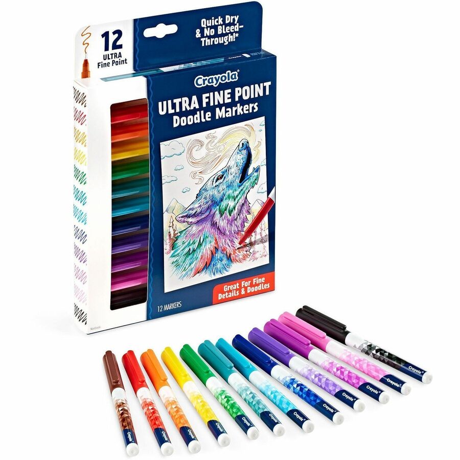Image of Crayola 588313 Doodle Markers, Multi Ink, 12 / Pack