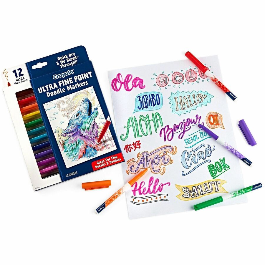 Image of Crayola 588313 Doodle Markers, Multi Ink, 12 / Pack