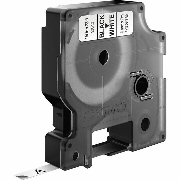 Image of DYMO® Label Tape,f/DYMO Labelmakers,1/4"x23',Black/White