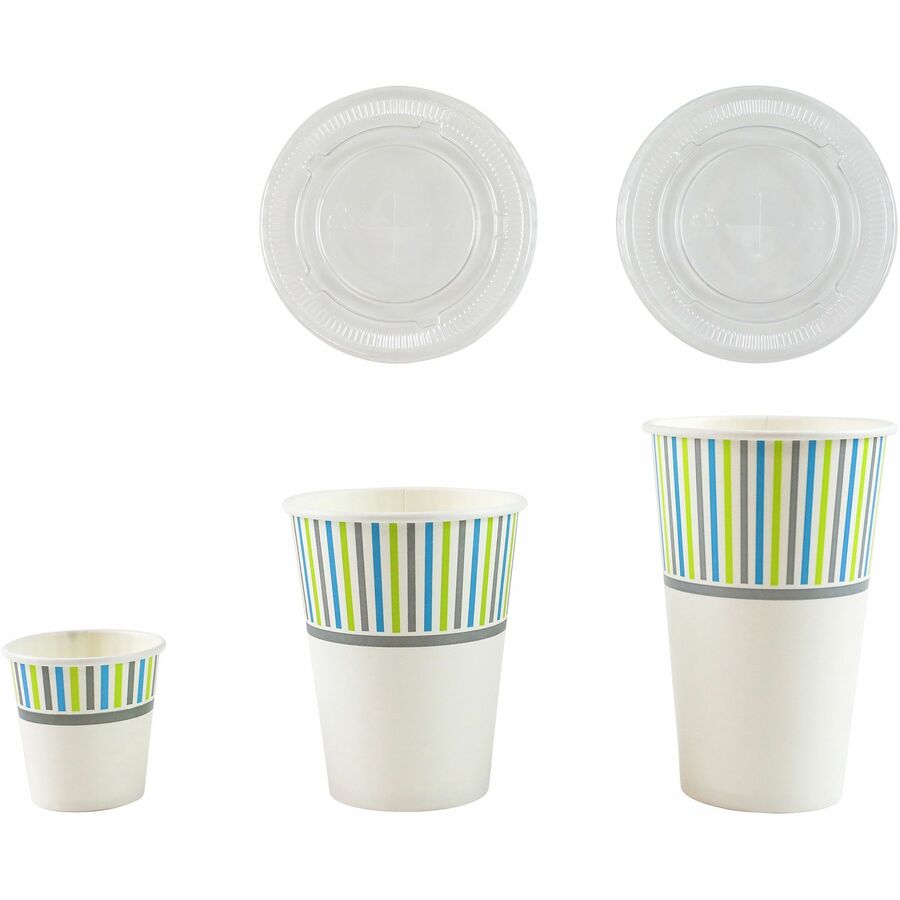 Image of Genuine Joe 03161CT 3 oz Cold Cups, 50 / Pack, 20 / Carton, White, Paper, Cold, Beverage