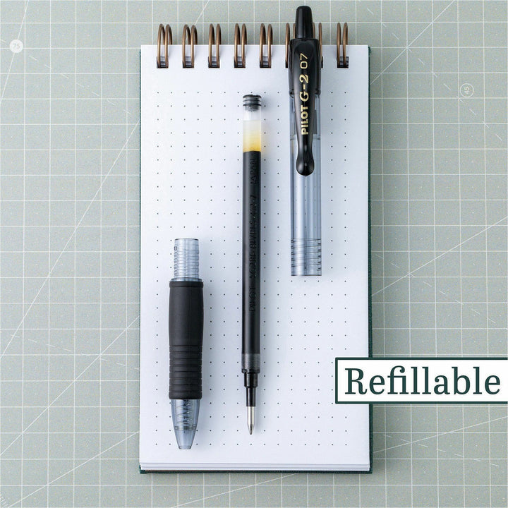 Image of Pilot® G2 Premium Gel Pen, Retractable, Fine 0.7 mm, Assorted Ink and Barrel Colors, 10/Pack