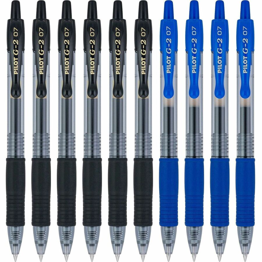 Image of Pilot® G2 Premium Gel Pen, Retractable, Fine 0.7 mm, Assorted Ink and Barrel Colors, 10/Pack