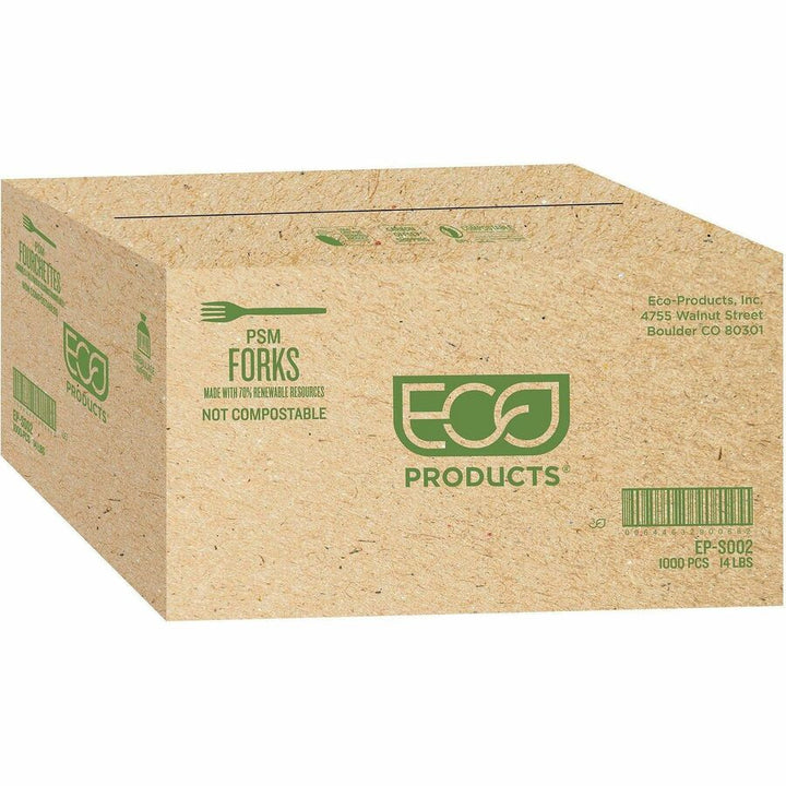 Image of WNA EPS002CT 7" Plant Starch  Forks, Fork, Breakroom, Plant Starch, Beige, 50/Pack, 20 / Carton