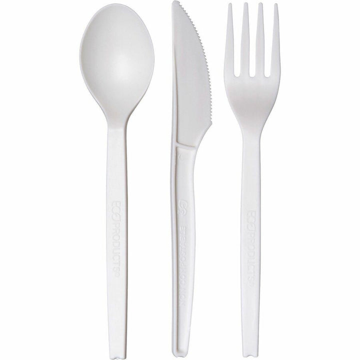Image of WNA EPS002CT 7" Plant Starch  Forks, Fork, Breakroom, Plant Starch, Beige, 50/Pack, 20 / Carton