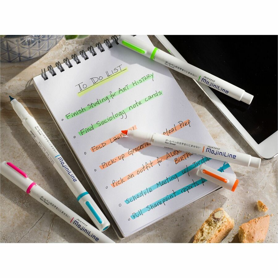Image of Zebra Pen 70200 Mojini Single Ended Highlighters, Assorted Ink, Water Based, 12 / Dozen