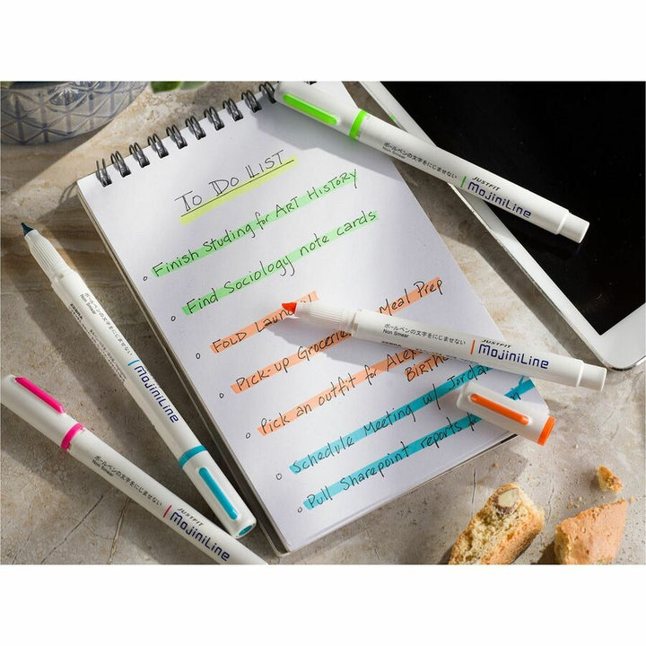 Image of Zebra Pen 70200 Mojini Single Ended Highlighters, Assorted Ink, Water Based, 12 / Dozen