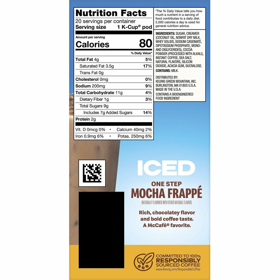Image of McCafe® Mocha Frappe Iced Coffee Keurig K-Cup Pods, 20/Box